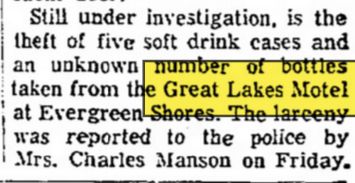 Great Lakes Motel - Oct 1966 Article